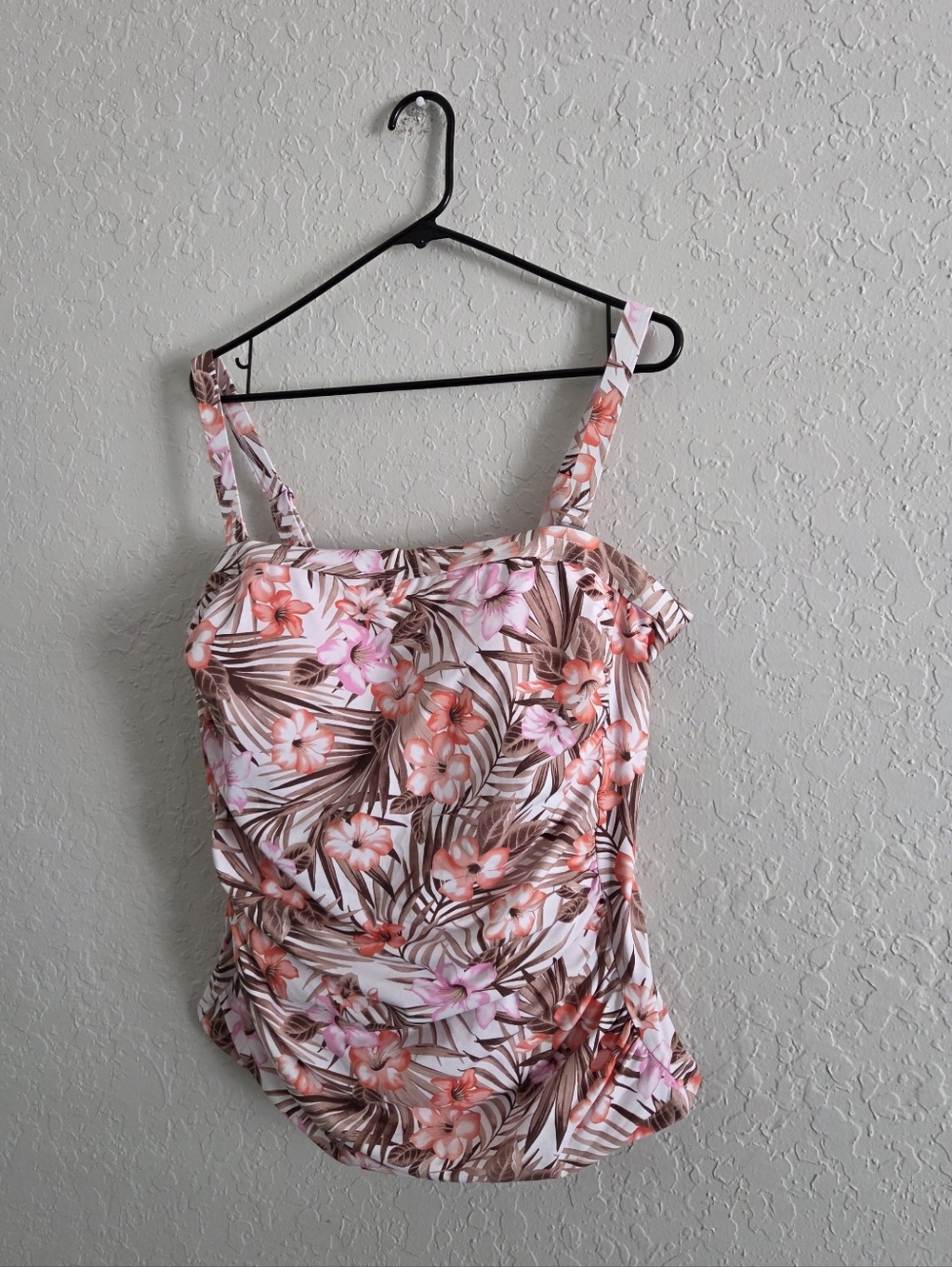 Lands End Padded Floral Tropical Tankini Swim Suit Top NWT Size 18W - Picture 2 of 7